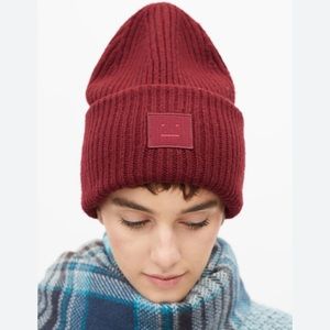 Acne Studios large logo beanie